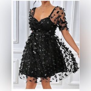 Thirty thirty tulle butterfly mini dress goth sz M